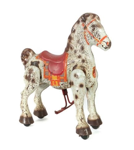 Blechpferd auf Rollen Mobo Toys, England, 1950/60e