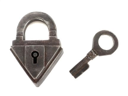 Triangular lock, 16th/17th century, iron, padlock,