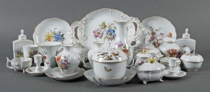 Ludwigsburg porcelain set, 20th century. Consistin