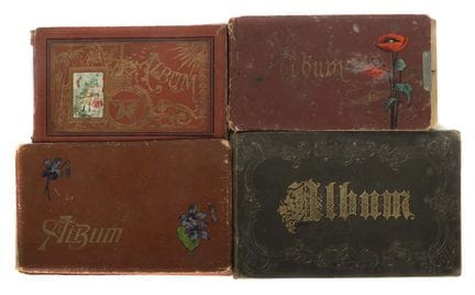 4 albums de poésie allemands, 1867-1929, comportan