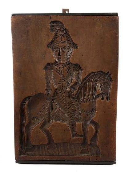 18th/19th-century model, fruitwood, tall rectangul