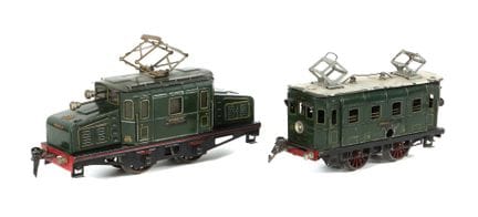 2 Lokomotiven Märklin, Spur 0, Uhrwerkantrieb, RS 