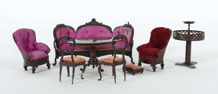 8 éléments de mobilier Rock &amp; Graner, tôle, fi