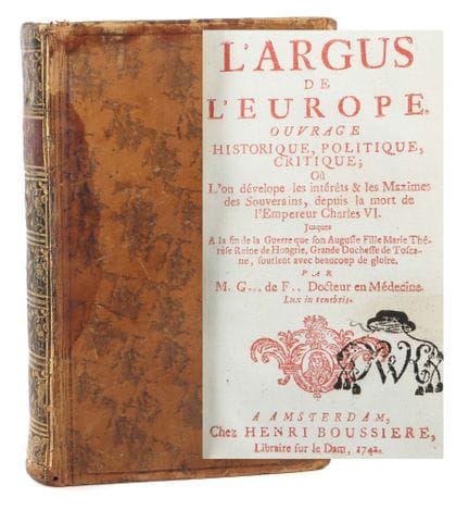 (Gauter die Faget, J.) L'Argus de l'Europe, ouvrag