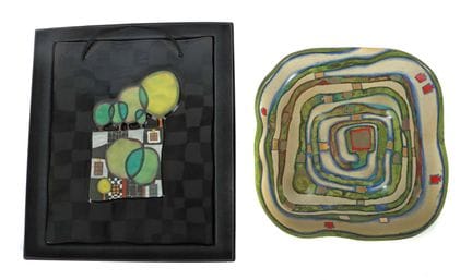 "Spiralental" plate and "Baummieter" wall relief b