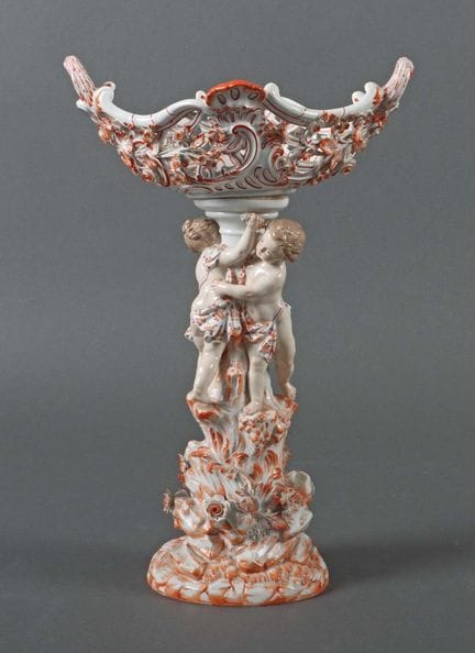 Table centerpiece with cupids; designed by Ernst A