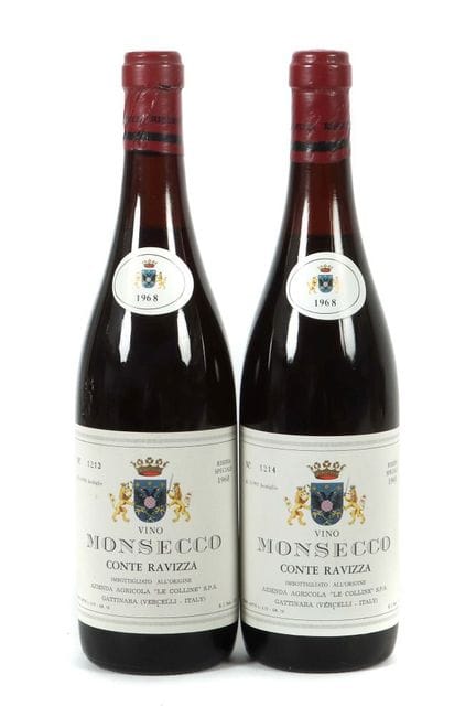 2 bottles of Monsecco Conte Ravizza red wine, Rise