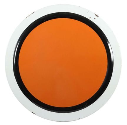 Enameled signal disc, Emaillierwerk Segor KG, Birk