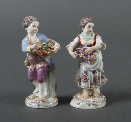 "Gardener's Child with a Basket of Flowers" and "G