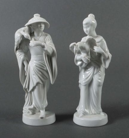 "Chinese Man with a Parrot" and "Chinese Woman wit