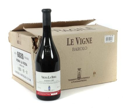5 bottles of Vigna la Rosa Barolo red wine, 5 x 19