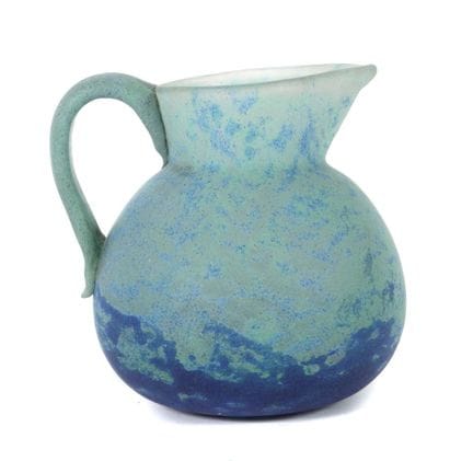 Daum Frères jug, Nancy, ca. 1910. Colorless glass 