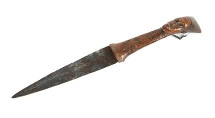 Dolch mit figuralem Griff D. R. Kongo, wohl Messer