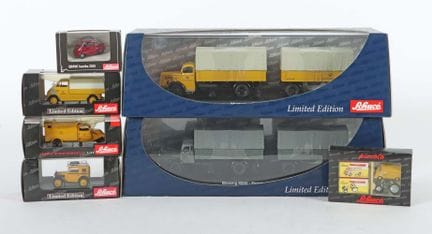 7 Postwagen-Modell u.a. Schuco, limited Edition u.