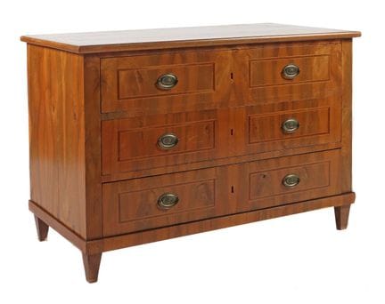 Biedermeier-Kommode 2. Viertel 19. Jh., Nussbaum f