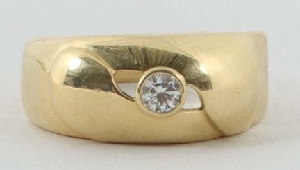 Bague avec un brillant, XXe/XXIe siècle, bague en 