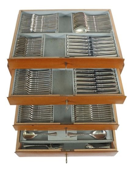 Dinner cutlery set for 12 people, in a Lutz &amp; 