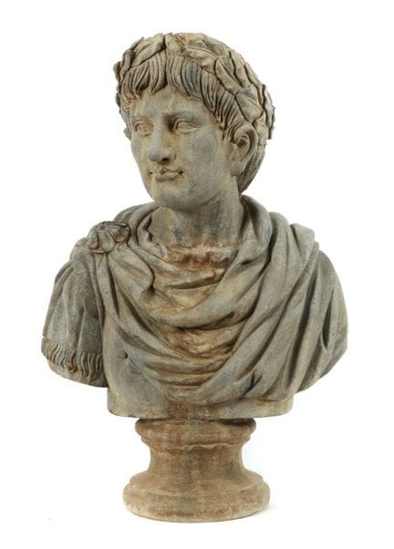 19th/20th-century sculptor. “Bust of Emperor Traja