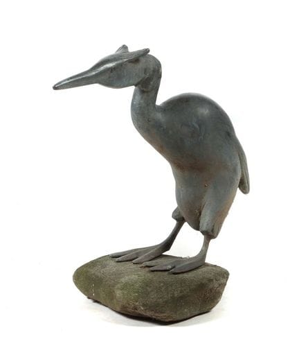 20th-century sculptor. Great Crested Grebe as a ga