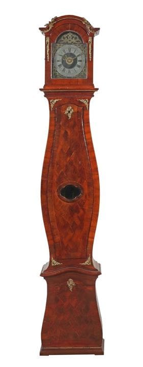 巴洛克风格落地钟“Frantz Zeulenroda”，德国，18世纪，金属刻度盘配有罗马数字时标和