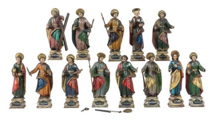 18th-century woodcarver. “Jesus and the Twelve Apo