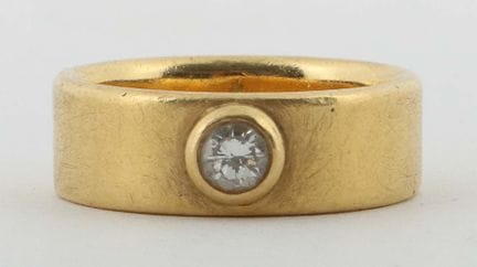 Bague sertie d'un brillant, XXe/XXIe siècle, bague