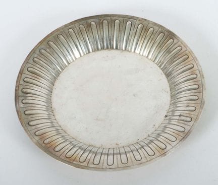 Bowl, 20th century, acid-tested silver, approx. 37