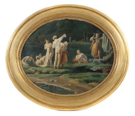 Pittore francese del XIX/XX secolo. “Le bagnanti”,