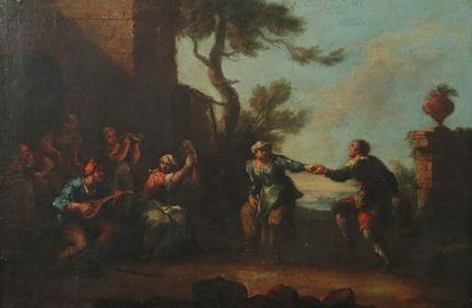 Pittore del XVII/XVIII secolo. “Festa contadina”: 