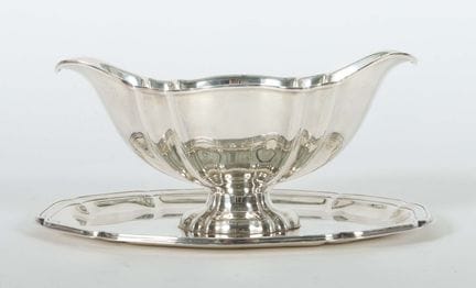 Baroque-style sauce boat on a stand by Bruckmann &