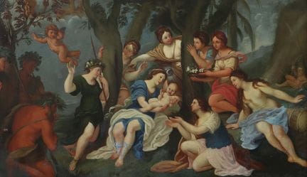 Pittore del XIX/XX secolo. “La nascita di Adone”, 