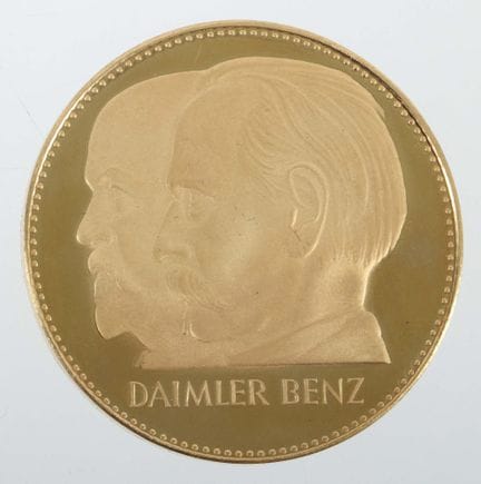Daimler Benz Gold Medal, Germany, 1961, 900 gold, 