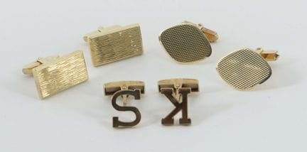 3 paires de boutons de manchettes du XXe siècle, 3