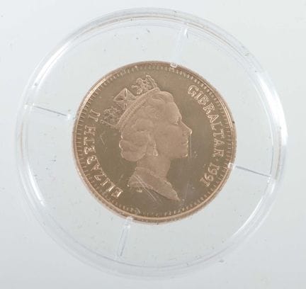 70 ECU/50 Pound gold coin, Gibraltar, 1991, 500 go