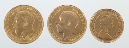3 Sovereign/Half-Sovereign Gold Coins, Great Brita
