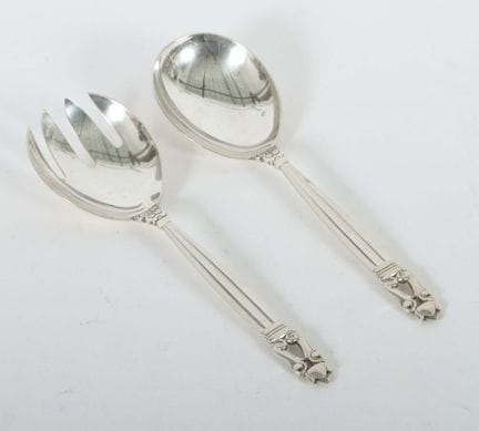 Georg Jensen “Acorn” Salad Servers, Copenhagen, af