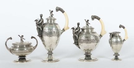 Magnificent Historicist coffee/tea set by Schleiss
