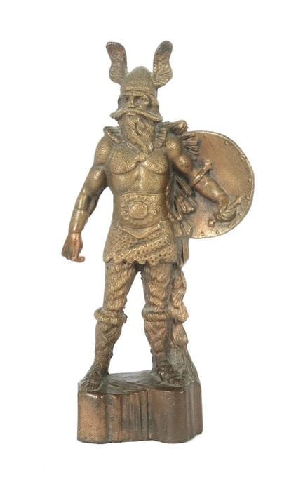 20th century sculptor, ''Viking'', patinated cast 