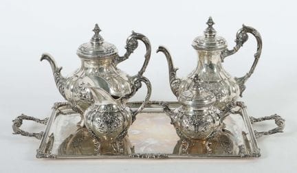 Coffee/Tea Set on a Tray by Luigi Morandini, Milan
