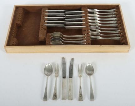 Art Nouveau dinner cutlery set, Germany, ca. 1910,