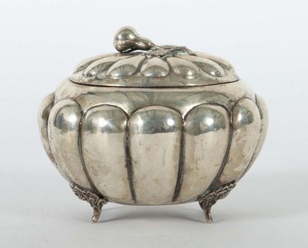 Sugar bowl, Hungary, 1937–65, 800 silver, approx. 