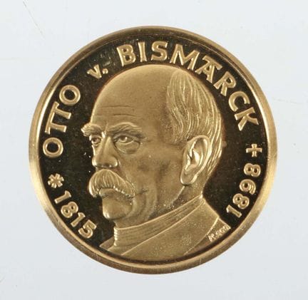Gold commemorative medal, Germany, 1971, 900 gold,