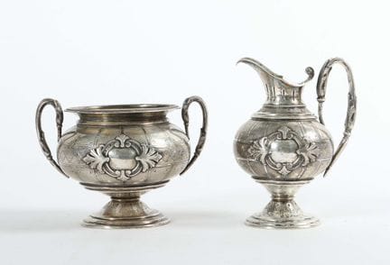 Milk jug &amp; sugar bowl by H. J. Wilm, Berlin, c
