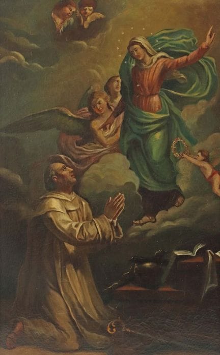 Pittore del XVIII/XIX secolo. “Santo abate”, raffi