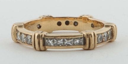 Bague sertie de brillants, XXe siècle, bague en or