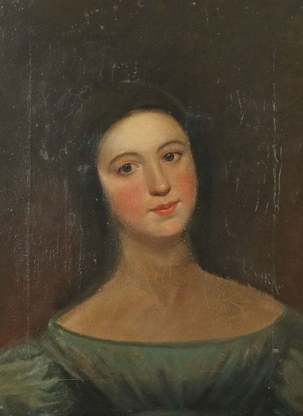 Pittore del XIX secolo. “Ritratto di donna”, mezzo