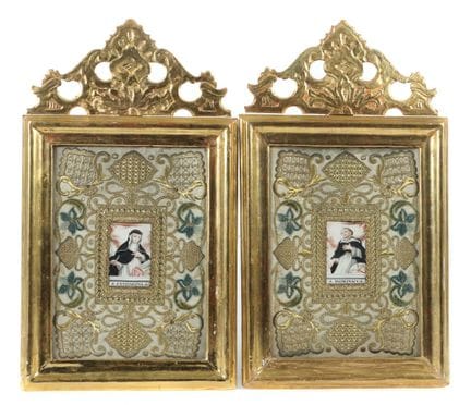 Pair of devotional images, probably from southern 