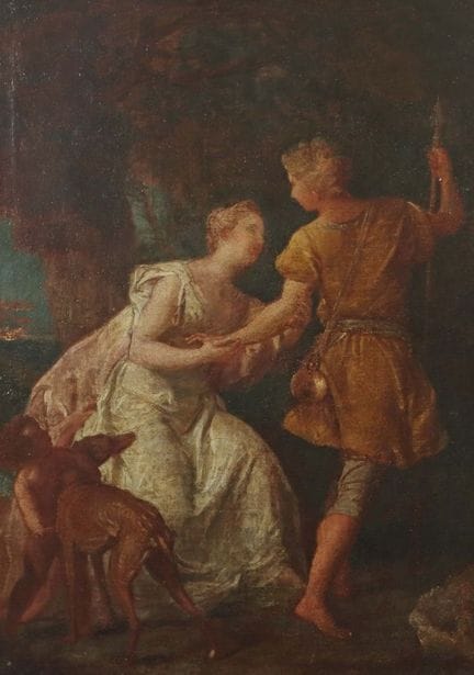 17th/18th-century painter. “The Farewell”: a coupl