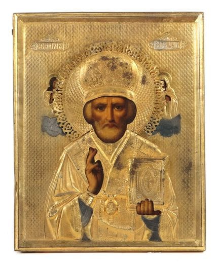 Icon of “St. Nicholas” with oklad, Russia, late 19