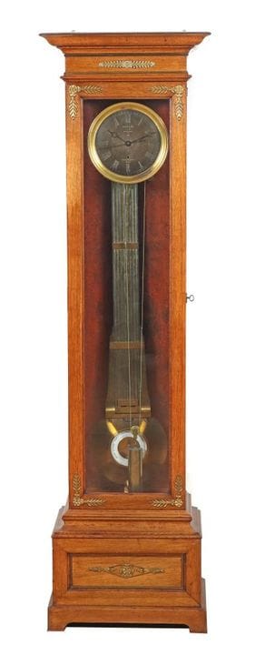 巴黎帝国风格落地钟，约1880年，金属表盘上刻有罗马数字时标，并镌刻有“COLLIN/SR DE/W